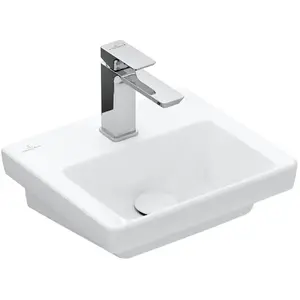 Villeroy & Boch, Lavabo, V&B lave-mains SUBWAY 3.0 370x305mm o ÜL avec HL we C+ (305 mm, 370 mm)
