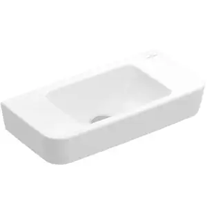 Villeroy & Boch, Lavabo, V&B lave-mains O.NOVO COMPACT 500x250mm o HL o ÜL we AntiBac C+ (500 mm)