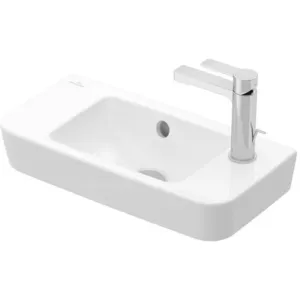 Villeroy & Boch, Lavabo, V&B lave-mains O.NOVO COMPACT 500x250mm m ÜL HL re we AntiBac C+ (250 mm, 500 mm)