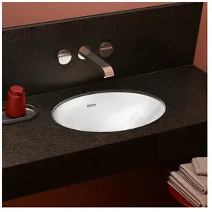 Vasque 50,5 x 36 ovale à poser VILLEROY ET BOCH Loop & Friends TitanCeram blanche avec trop pleinVendu parbol