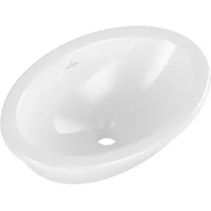 Villeroy & Boch Vasque ovale à encastrer par-dessous Loop & Friends TitanCeram, 66 x 47, blanc, vasque sans trop plein 4A550101 pas cher