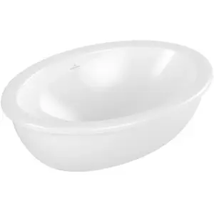Vasque 66 x 47 ovale à poser VILLEROY ET BOCH Loop & Friends TitanCeram blanche avec trop plein pas cher