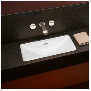 Vasque 45 x 28 rectangle à encastrer VILLEROY ET BOCH Loop & Friends TitanCeram blanche avec trop plein pas cher
