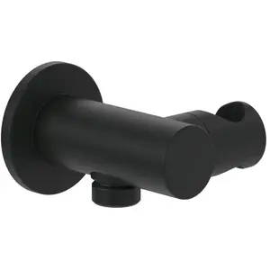 Villeroy & Boch Villeroy & Boch - Support mural fixe pour douchette VILLEROY ET BOCH Universal Showers rond Matt Black - Noir pas cher