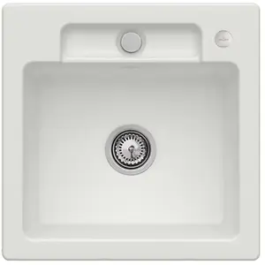 Evier 1 bac VILLEROY ET BOCH Siluet 50 S Steam CeramicPlus avec vidage manuel pas cher