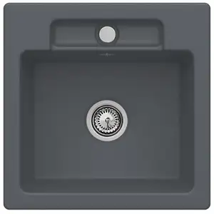 Villeroy & Boch, Évier, V&B Evier SILUET 50 S 510x510mm Handbet. graphit (51 cm)