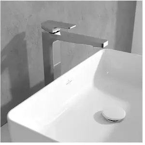 Mitigeur lavabo surélevé VILLEROY ET BOCH Architectura Square avec vidage Push Open Chrome pas cher