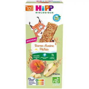 Hipp Bio Barres Avoine Pêches Bio 5x20g pas cher