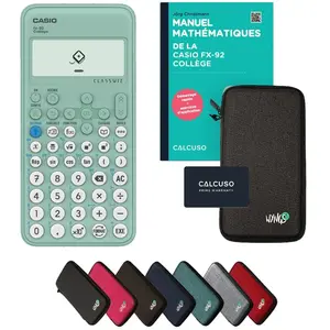 Casio fx-92 Collège avec housse de protection Gris foncé et manuel (88... pas cher