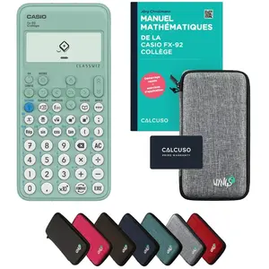Calculatrice Casio fx-92 Collège avec housse de protection Gris clair ... pas cher