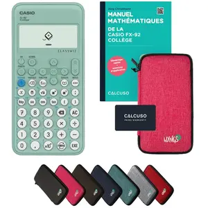 Calculatrice Casio fx-92 Collège avec housse de protection Rose et man... pas cher