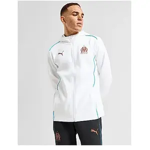 PUMA Sweat à Capuche Olympique de Marseille Casuals - White, White XS pas cher