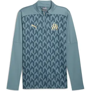 Puma Haut Zippé Olympique Marseille Homme - Blue, Blue M pas cher