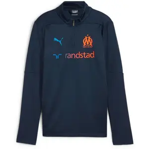 Puma, Unisexe, T-shirt de sport, OM Training 1/4 Zip Top Jr (128), Bleu, 128 pas cher