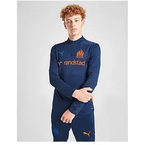 Puma Haut d'entraînement Olympique de Marseille 1/4 Zip Junior - Blue, Blue 11-12Y pas cher