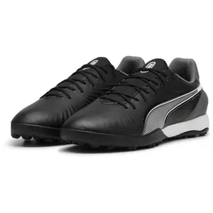 PUMA Chaussures de football King Match Tt unisexes, Puma Black PUMA White Cool Dark Gray, 42 EU pas cher