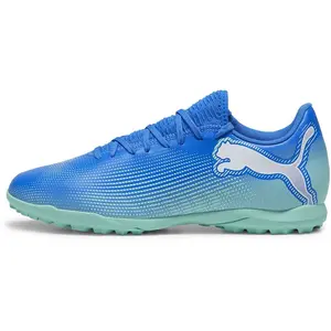 PUMA Future 7 Play TT, Chaussures de Football Unisexe-Adulte, Hyperlink Blue Mint Puma White, 48 EU pas cher
