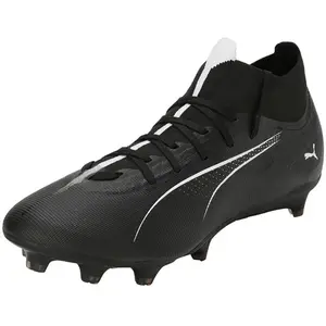 PUMA Chaussures de football unisexe Ultra 5 Match+ Fg/Ag, Noir Puma/Blanc Puma, 42 EUVendu paramazon