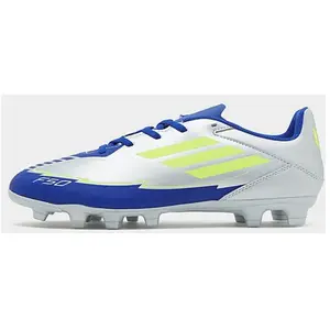 Comparateur de prix : adidas Mixte F50 CLUB Football boots FG/MG, silver met./solar yellow/lucid blue, 46 EU