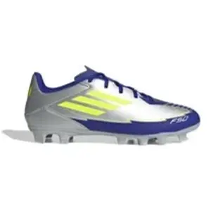 Comparateur de prix : adidas Mixte F50 CLUB Football boots FG/MG, silver met./solar yellow/lucid blue, 44 EU