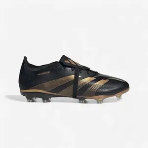 Chaussures de Foot Noir/Doré Adidas Predator League FT FG JB pas cher