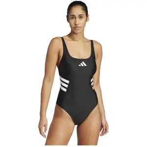 adidas Sportswear 3-Stripes U-Back Badpak - Dames - Zwart- 34 pas cher