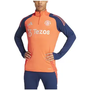 Adidas Sweat à Demi-zip Entraînement Manchester United 24/25 Tiro pas cher