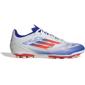adidas Mixte F50 LEAGUE Football boots Artificial Ground, Cloud white/solar red/lucid blue, 47 1/3 EU pas cher