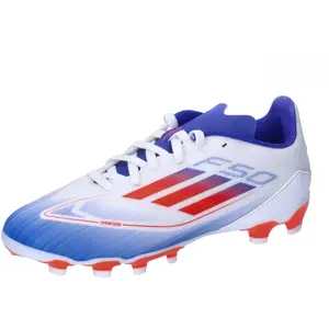 adidas Mixte F50 LEAGUE Football boots Multi Ground, Cloud white/solar red/lucid blue, 47 1/3 EU pas cher