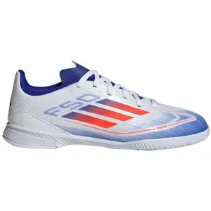 adidas Mixte enfant F50 LEAGUE Football boots Indoor, Cloud White/Solar Red/Lucid Blue, 28 EU pas cher