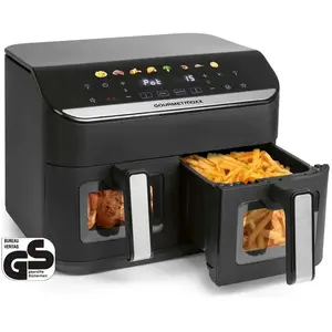GOURMETmaxx Friteuse à air chaud double panier 2x 45 l 2400 W noir pas cher