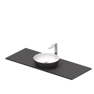 Duravit, Abattant WC, Sivida Set lavabo, rond, 400x400mm, incl. console 1280x500mm