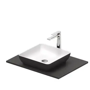 Duravit, Lavabo, Set lavabo Sivida, rectangulaire, 400x400mm, incl. console 680x500mm (500 mm, 400 mm)