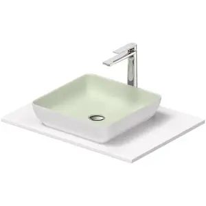 Duravit, Lavabo, Set lavabo Sivida, rectangulaire, 400x400mm, incl. console 680x500mm (500 mm, 680 mm)