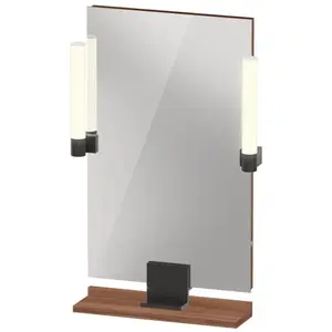 Duravit, Miroir, Sivida miroir, noir diamant mat, 450x36x650mm, éclairage à poser, interrupteur à détecte (45 x 65 cm)