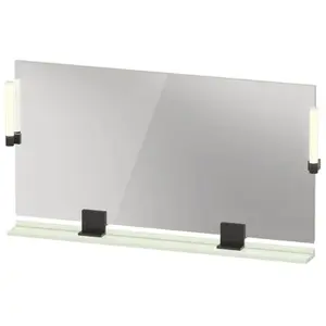 Duravit, Miroir, Sivida miroir, noir diamant mat, 1330x36x650mm, éclairage à poser, interrupteur à détect (73 x 142 cm)