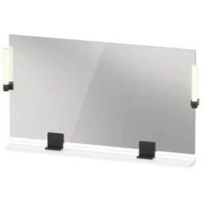 Duravit, Miroir, Sivida miroir, noir diamant mat, 1250x36x650mm, éclairage à poser, interrupteur à détect (125 x 65 cm) pas cher