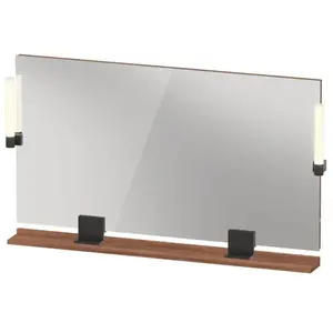 Duravit, Miroir, Sivida miroir, noir diamant mat, 1250x36x650mm, éclairage à poser, interrupteur à détect (125 x 65 cm)