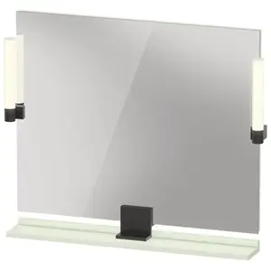 Duravit, Miroir, Sivida miroir, noir diamant mat, 850x36x650mm, éclairage à poser, interrupteur à détecte (85 x 65 cm)