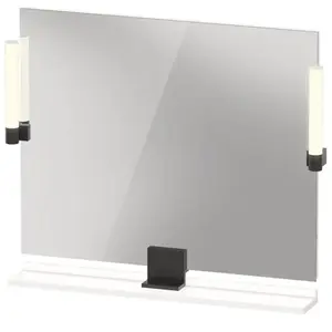 Duravit, Miroir, Sivida miroir, noir diamant mat, 850x36x650mm, éclairage à poser, interrupteur à détecte (85 x 65 cm) pas cher
