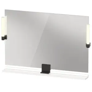Duravit, Miroir, Sivida miroir, noir diamant mat, 1050x36x650mm, éclairage à poser, interrupteur à détect (105 x 65 cm)