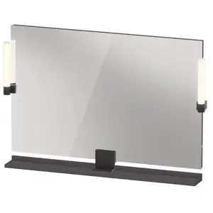 Duravit, Miroir, Sivida miroir, noir diamant mat, 1050x36x650mm, éclai...