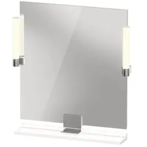 Duravit, Miroir, Sivida miroir, chrome, 650x36x650mm, éclairage à poser, interrupteur à détecteur, raccor (74.50 x 73 cm)