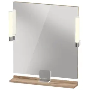 Duravit, Miroir, Sivida miroir, chrome, 650x36x650mm, éclairage à poser, interrupteur à détecteur, raccor (74.50 x 73 cm)