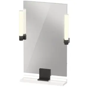 Duravit, Miroir, Sivida miroir, noir diamant mat, 450x36x650mm, éclairage à poser, interrupteur à détecte (45 x 65 cm) pas cher