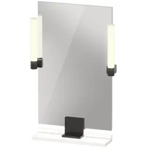 Duravit, Miroir, Sivida miroir, noir diamant mat, 450x36x650mm, éclairage à poser, interrupteur à détecte (45 x 65 cm)