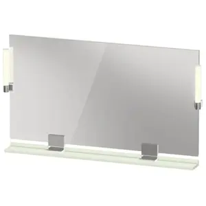 Duravit, Miroir, Sivida miroir, chrome, 1250x36x650mm, éclairage à poser, interrupteur à détecteur, racco (125 x 65 cm)