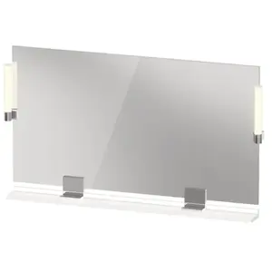 Duravit, Miroir, Sivida miroir, chrome, 1250x36x650mm, éclairage à poser, interrupteur à détecteur, racco (125 x 65 cm) pas cher