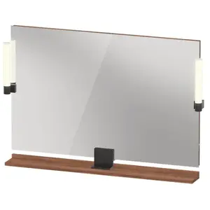 Duravit, Miroir, Sivida miroir, noir diamant mat, 1050x36x650mm, éclairage à poser, interrupteur à détect (105 x 65 cm)