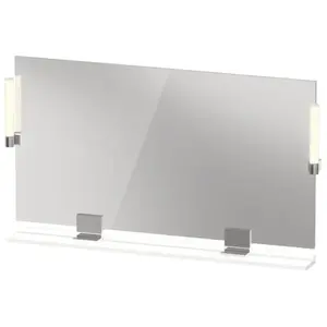 Duravit, Miroir, Sivida miroir, chrome, 1250x36x650mm, éclairage à poser, interrupteur à détecteur, racco (125 x 65 cm)